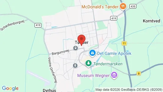Butikslokaler til leje i Tønder - Foto fra Google Street View