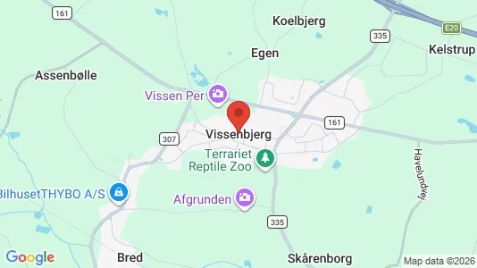 Butikslokaler til leje i Vissenbjerg - kort over placeringen