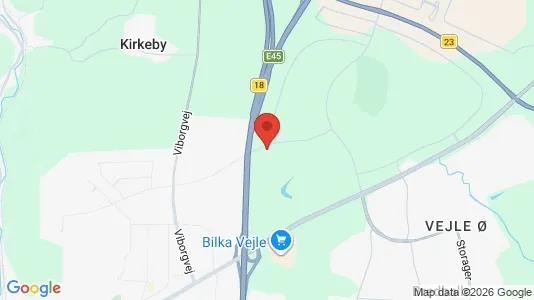 Butikslokaler til leje i Vejle Centrum - kort over placeringen