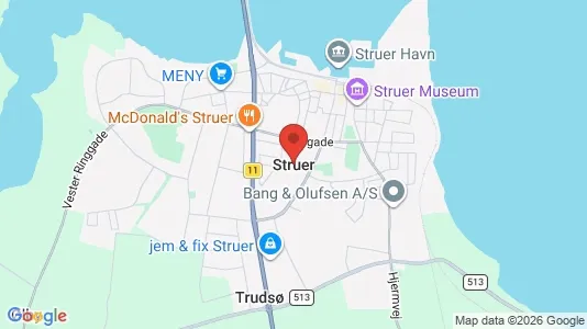 Butikslokaler til leje i Struer - Foto fra Google Street View