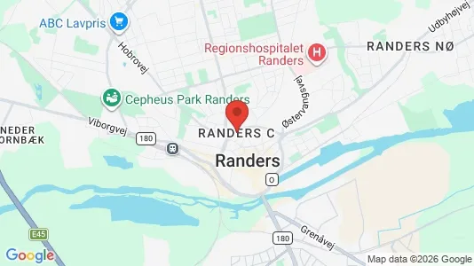 Hoteller til salg i Randers C - kort over placeringen