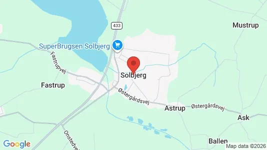 Butikslokaler til leje i Solbjerg - kort over placeringen