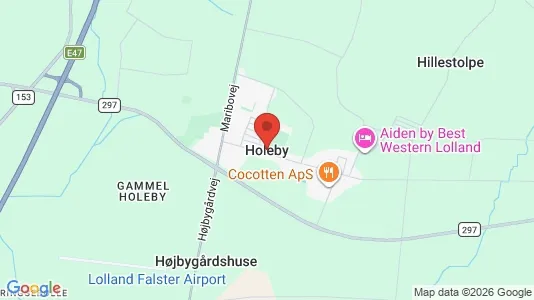 Butikslokaler til leje i Holeby - kort over placeringen