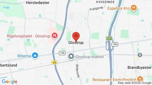 Butikslokaler til leje i Glostrup - kort over placeringen
