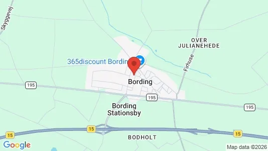 Kontorlokaler til leje i Bording - kort over placeringen