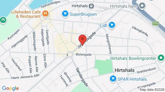 Kontorlokaler til leje i Hirtshals - kort over placeringen