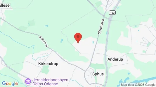 Butikslokaler til leje i Odense N - kort over placeringen
