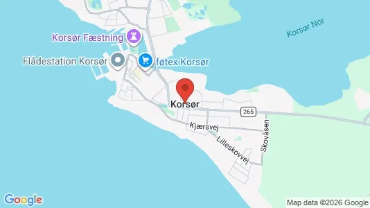 Butikslokaler til leje i Korsør - kort over placeringen