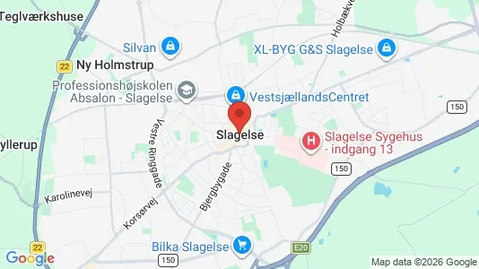 Kontorlokaler til leje i Slagelse - kort over placeringen