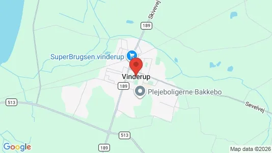 Butikslokaler til leje i Vinderup - kort over placeringen