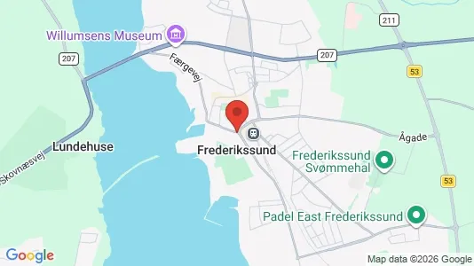 Butikslokaler til leje i Frederikssund - kort over placeringen