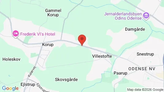 Butikslokaler til leje i Odense NV - kort over placeringen