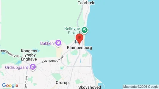 Butikslokaler til leje i Klampenborg - Foto fra Google Street View