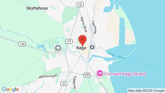 Butikslokaler til leje i Køge - Foto fra Google Street View