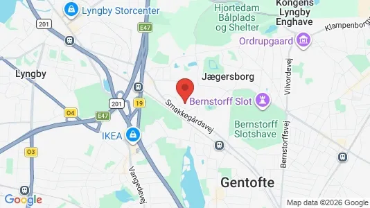 Butikslokaler til leje i Gentofte - kort over placeringen