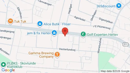 Butikslokaler til leje i Herlev - kort over placeringen