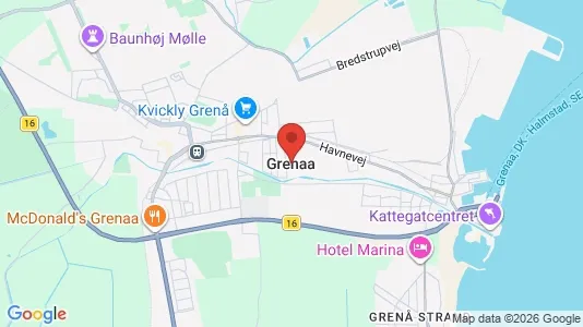 Butikslokaler til leje i Grenaa - Foto fra Google Street View