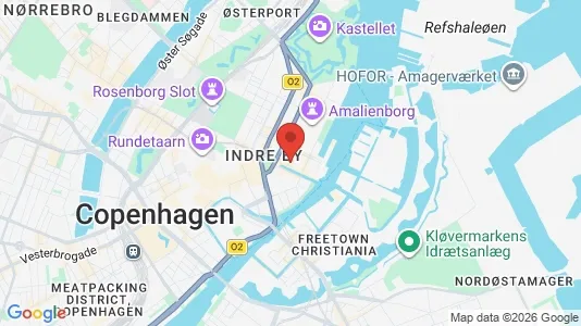 Butikslokaler til leje i København K - kort over placeringen