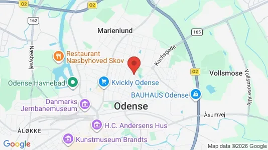 Kontorlokaler til leje i Odense C - kort over placeringen