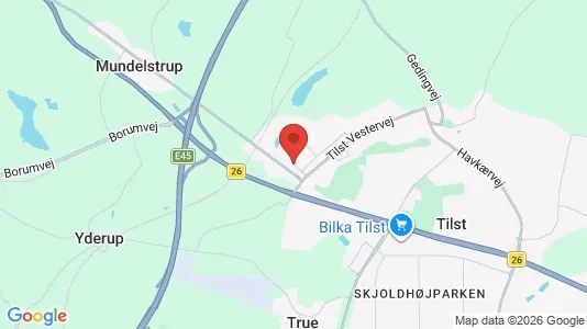 Butikslokaler til leje i Tilst - kort over placeringen