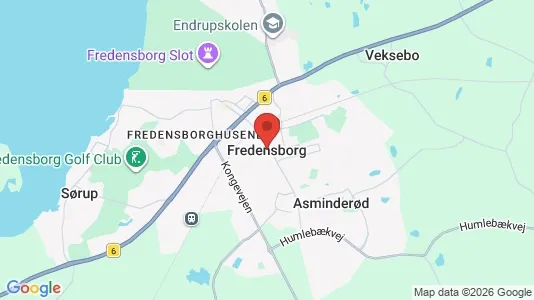 Butikslokaler til leje i Fredensborg - kort over placeringen