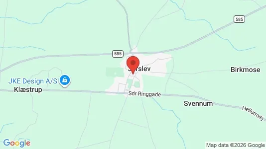 Butikslokaler til salg i Jerslev J - kort over placeringen