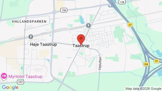 Butikslokaler til leje i Taastrup - kort over placeringen