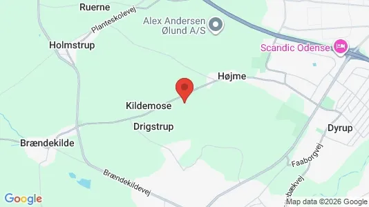 Butikslokaler til leje i Odense SV - kort over placeringen
