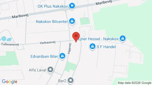 Butikslokaler til leje i Nakskov - kort over placeringen