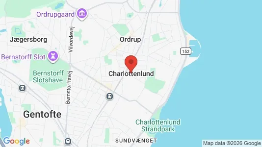 Butikslokaler til leje i Charlottenlund - kort over placeringen