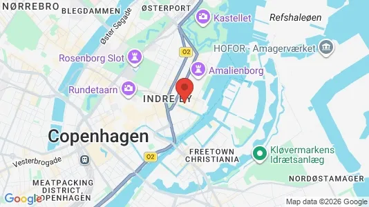 Butikslokaler til leje i København K - kort over placeringen