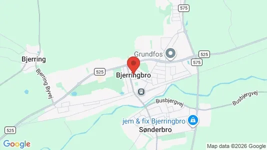 Butikslokaler til leje i Bjerringbro - kort over placeringen